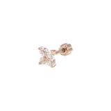 Güler Yüzlü Silver DÖRT TAŞLI ÇİÇEK GÜMÜŞ TRAGUS PIERCING - ROSE BAKIR