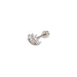 Güler Yüzlü Silver KİRPİK GÖZ GÜMÜŞ TRAGUS PIERCING - RODYUM BEYAZ