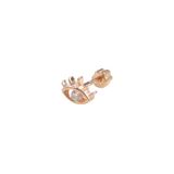 Güler Yüzlü Silver KİRPİK GÖZ GÜMÜŞ TRAGUS PIERCING - ROSE BAKIR