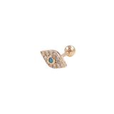 Güler Yüzlü Silver MAVİ GÖZ GÜMÜŞ TRAGUS PIERCING - ROSE BAKIR