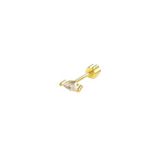 Güler Yüzlü Silver MEKİK TAŞ GÜMÜŞ TRAGUS PIERCING - ALTIN SARI