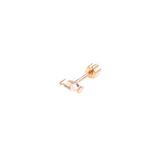 Güler Yüzlü Silver MEKİK TAŞ GÜMÜŞ TRAGUS PIERCING - ROSE BAKIR