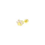 Güler Yüzlü Silver TAŞLI PATİ GÜMÜŞ TRAGUS PIERCING - ALTIN SARI