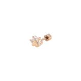 Güler Yüzlü Silver TAŞLI PATİ GÜMÜŞ TRAGUS PIERCING - ROSE BAKIR