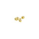 Güler Yüzlü Silver ÜÇ YILDIZ GÜMÜŞ TRAGUS PIERCING - ALTIN SARI