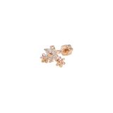 Güler Yüzlü Silver ÜÇLÜ ÇİÇEK GÜMÜŞ TRAGUS PIERCING - ROSE BAKIR