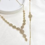Güler Yüzlü Silver XUPING 20 MM MEKİK GERDANLIK KOLYE BİLEKLİK SET GOLD
