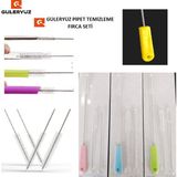 Güleryüz Paslanmaz Çelik ve Esnek Fırça Temizlik Seti, Okul Suluk Pipet -Matara -Cam Pipet-Plastik Pipet-Bebek Biberon Temizleme ve Diğer Ağızlı Kapaklı Eşya Temizleme Fırça Seti 1 Adet