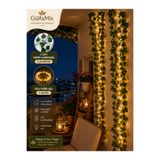 Gülfa Giftbox Ev Balkon Çit Süsleme Dekorasyon 2 Metre 30 Cm 2 Adet Yapay Asma Sarmaşık + 5 Mt Ledli Dekor Süsü Yapraklı Led 3 Parça Set