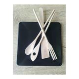 GULHANILE El Yapımı 4 Parça Ahşap Kaşık Mutfak Seti, Tahta Kaşık, Çatal, Spatula 30 Cm