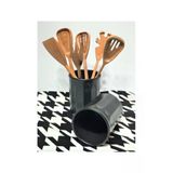 Gulhanile Kaşıklık Dik 14 cm Mat Siyah Seramik