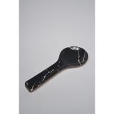 Gulhanıle Mat Siyah Mermer Desen Kirli Kaşıklık, Siyah, 11 x 27, 1904270270363