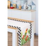GULHANILE Tropikal Desen Saten Runner 40x140 cm, runner03