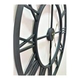 Gulhanıle Ultima Regal Dekoratif Mat Siyah Ferforje 76 Cm.2688 B Iskelet Duvar Saati Büyük Boy