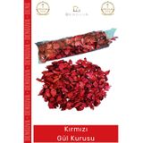 #Gülkurusu Kırmızı Kuru Gül Yaprağı Hediyelik Kutu Süsleme Dekoratif Doğal Gül Kurusu Kokulu 100 Gr