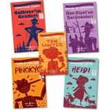 Gulliver'in Gezileri - Don Kişot'un Serüvenleri - Tom Sawyer - Pinokyo - Heidi - 5 Kitap