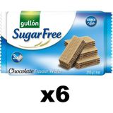 Gullon Kakao Kremalı Şekersiz Gofret 210 gr X6 - 1,2 kg
