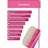 Güllü Kabak Lifli Sabun %100 Doğal El Yapımı Peeling, Cilt Temizleyici ve Nemlendirici Sabun
