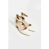 Güllü Shoes Kadin Sedef Topuklu Ayakkabı Abiye Stiletto Kalın Topuk Gelinlik Ayakkabisi 5.5cm