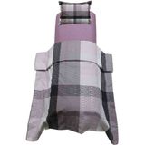 Güllüce Home %100 Pamuklu*tek Kişilik Nevresim Takımı - Mor - 160 x 240 cm