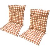 Güllüce Home 2'li Pötikare Arkalıklı Yıkanabilir Sandalye Minderi - 40 x 84 cm - Yavru Ağzı
