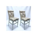 GÜLLÜCE HOME 2'li Pötikare-slikon Elyaf Dolgulu-arkalıklı-yıkanabilir-sandalye Minderi-40 X 87 Cm