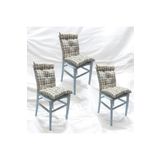 GÜLLÜCE HOME 3'li Pötikare-slikon Elyaf Dolgulu-arkalıklı-yıkanabilir-sandalye Minderi-40 X 87 Cm