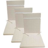 Güllüce Home 3'lü Arkalıklı Sünger Dolgulu Sandalye Minderi - 40 x 90 cm - Bej