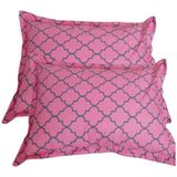 Güllüce Home Desenli Yastık Kılıfı - 50 X 70 - Koyu Pembe