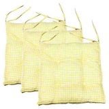 Güllüce Home Minder Yıkanabilir Sandalye & Çok Amaçlı - 43 x 43 cm - Sarı - Beyaz