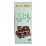 GULOCI Dubai Çikolatası - Antep Fıstıklı Tahinli Kadayıf Dolgulu Sütlü Çikolata - 95 GR