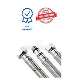 GÜLOĞLU STROPİYER 3/8-m10 100 Cm Batarya Flex Hortum (PASLANMAZ ÇELİK, CONTALI)