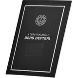 Gülpaş 1 Adet 25x35 cm Plastik Kapaklı 8 Ders Yoklamalı Ders Defteri 388-Siyah