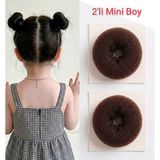Gülpeşe 2 Li Mini Boy Çocuk Topuz Tokası Sünger Toka - 00Kahverengi