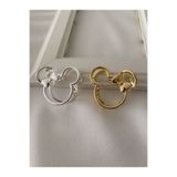 GÜLPEŞE Küçük Boy Gold Gümüş Mickey Mouse Mandal Toka