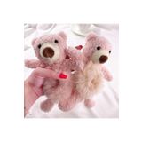 GÜLPEŞE Pembe Peluş Ayıcık Toka Topuz Tokası
