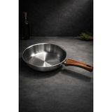 Gülsan 22 cm Paslanmaz Çelik Maksi Kavurma Wok Tava – Derin Form, Dayanıklı Çelik Gövde, Yüksek Isı Performansı - Derin paslanmaz çelik wok tava - Inox