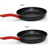 gülsan Gülsan Elit 28-30 Cm Granit Döküm Tava Seti Siyah