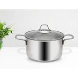 Gülsan Mega Inox 24CM Derin Tencere Cam Kapak