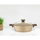 Gülsan Safran Granit Basık Pilav ve Karnıyarık Tenceresi 24 cm - Sarı