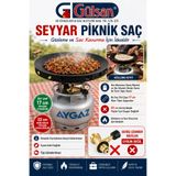 gülsan Tüplü Sac 45 cm Tüp Üstü Katmer Kavurma Sacı Çift Fonksiyanel