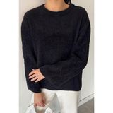Gülseli Kadın Bisiklet Yaka Kol Işlemeli Triko Kazak (S-M-L-Xl Beden Uyumludur.) P-00018913 - Siyah - Standart