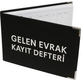 Gülşen Kırtasiye Gelen Evrak Kayıt Defteri Deri Ciltli 001 - 200 Numaralı - Metal Köşe Koruyuculu