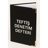 Gülşen Kırtasiye Teftiş Denetim Defteri Deri Ciltli 001 - 200 Numaralı - Metal Köşe Koruyuculu