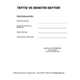 Gülşen Kırtasiye Teftiş Denetim Defteri Deri Ciltli 25X35 Büyük Boy - 001 - 200 Numaralı - Metal Köşe Koruyuculu