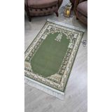 GÜLSEV HOME(1164) SAFİR YÜN TÜŞELİ AKRİLİK DOKUMA KALIN HALI SECCADE NAMAZLIK 80X120 Yeşil 80 x 120