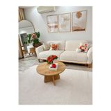 GÜLSEV HOME(1441) TÜRKERİ, TRUVA İPEKSİ YÜN TUŞELİ TRİKO AKRİLİK OTURMA ODASI VE SALON HALISI KREM 200 x 290