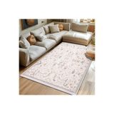 GÜLSEV HOME(1631) VİNTAGE, ETNİK DESENLİ SANATSAL CROSS DOKUMA SALON VE OTURMA ODASI HALISI BEJ 200 x 290
