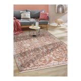 GÜLSEV HOME(1638) VİNTAGE, ETNİK DESENLİ SANATSAL CROSS DOKUMA SALON VE OTURMA ODASI HALISI TURUNCU 200 x 290