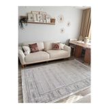 GÜLSEV HOME(433) HELEN, SANATSAL İPEKSİ VİSKON TRİKO AKRİLİK DOKUMA SARAYHAN OTURMA ODASI VE SALON HALISI Gri 200 x 290
